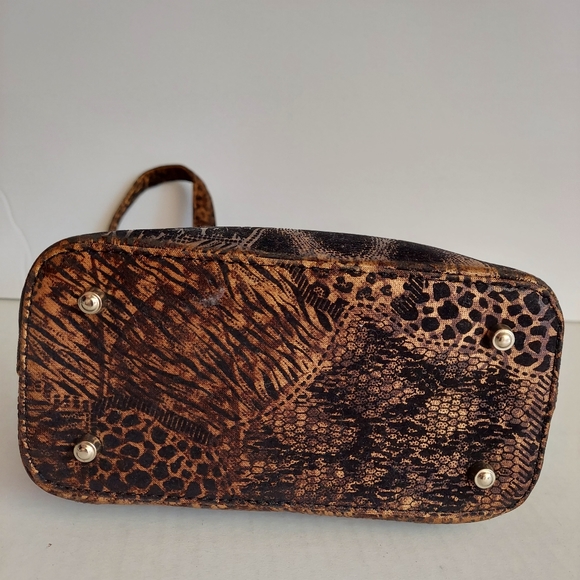 Animal Print Fabric Small Satchel - Picture 6 of 12